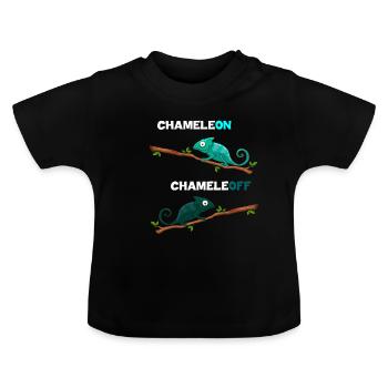 Chameleon Chameleoff - Dire drôle de caméléon - T-shirt bio col rond Bébé - noir - Devant