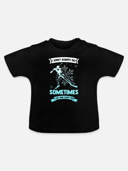 Apres Ski - Baby Bio-T-Shirt mit Rundhals - Schwarz
