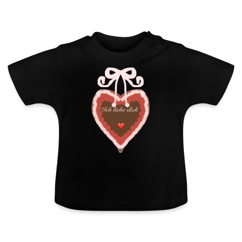 Lebkuchenherz ich liebe dich - Baby Bio-T-Shirt mit Rundhals