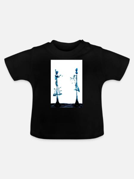 Treffen - Baby Bio-T-Shirt mit Rundhals - Schwarz