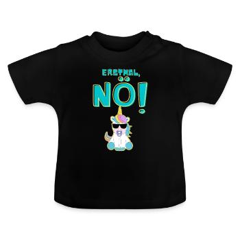 erstmal NÖ Baby - Baby Bio-T-Shirt mit Rundhals - Schwarz - Vorne