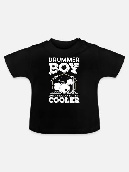 Drummer Boy - Baby Bio-T-Shirt mit Rundhals - Schwarz