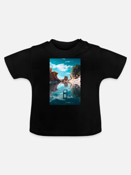 Geometrie - Baby Bio-T-Shirt mit Rundhals - Schwarz