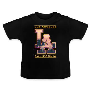 Los Angeles - T-shirt bio col rond Bébé - noir - Devant