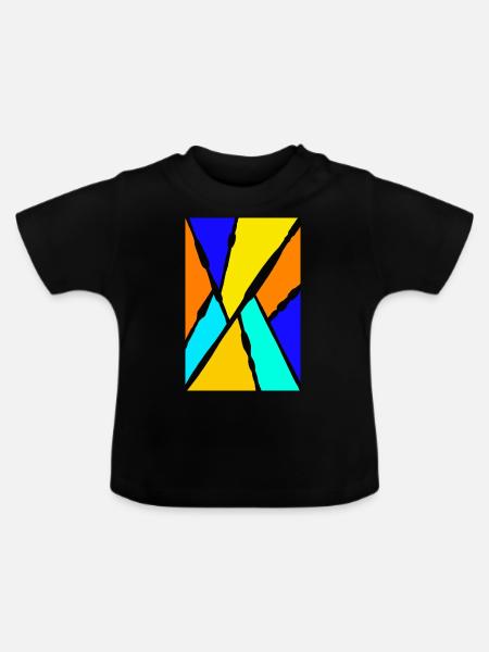 Abstrakte Kunst - Baby Bio-T-Shirt mit Rundhals - Schwarz