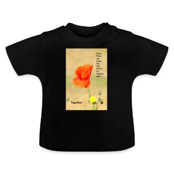 Poppy in Norman - Baby Organic T-Shirt with Round Neck - black - Front