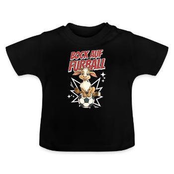 Drôle Humour Jeux de mots Football Football - T-shirt bio col rond Bébé - noir - Devant