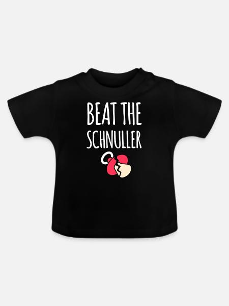 Sag Nein zum Schnuller - Baby Bio-T-Shirt mit Rundhals - Schwarz