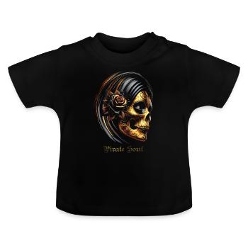 Santa Muerte - Baby Organic T-Shirt with Round Neck - black - Front