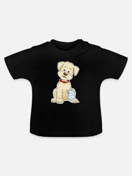Pinoaua1 - Baby Bio-T-Shirt mit Rundhals - Schwarz