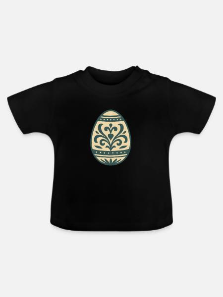 Osterei für das Osterfest - Baby Bio-T-Shirt mit Rundhals - Schwarz