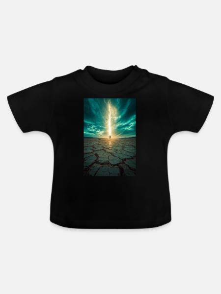 Vom Licht auserwählt - Baby Bio-T-Shirt mit Rundhals - Schwarz