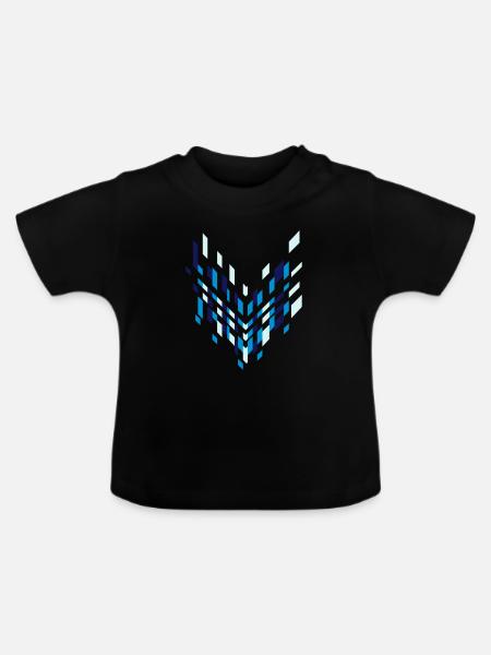 Grafik Pfeil - Baby Bio-T-Shirt mit Rundhals - Schwarz