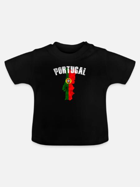 Portugal - T-shirt bio col rond Bébé - noir