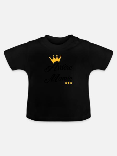 Großmütter / Oma / Mami / Großmutter / Mamy - Baby Bio-T-Shirt mit Rundhals - Schwarz