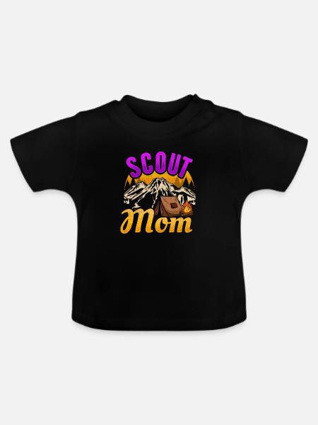 Pfadfinder Zelten Pfadfinderlager - Baby Bio-T-Shirt mit Rundhals - Schwarz