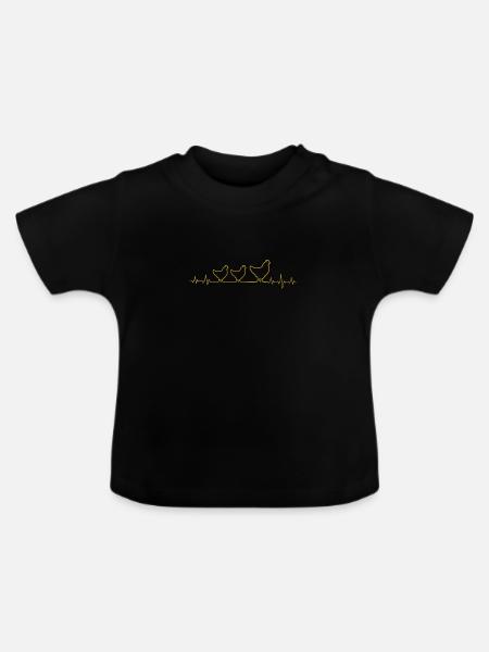 Hahn - Baby Bio-T-Shirt mit Rundhals - Schwarz