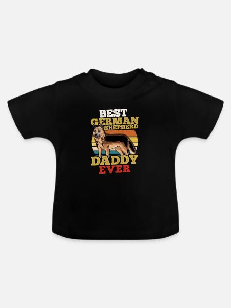 Deutscher Schäferhund - Baby Bio-T-Shirt mit Rundhals - Schwarz