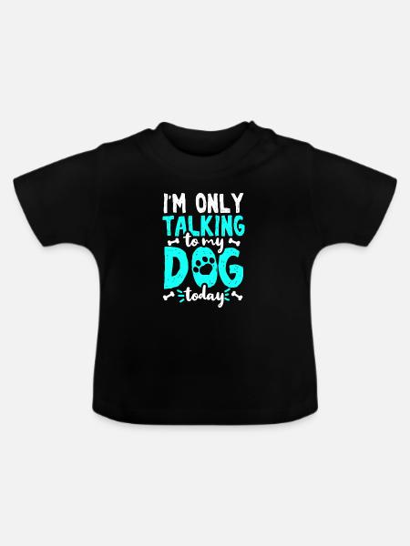 Hund Hundebesitzer - Baby Bio-T-Shirt mit Rundhals - Schwarz