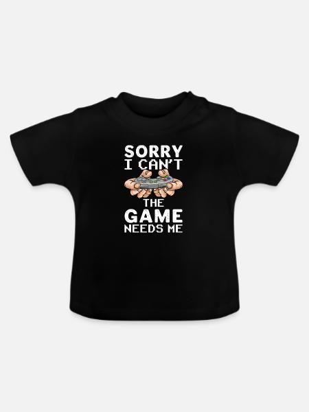 Gamer Gaming - Baby Bio-T-Shirt mit Rundhals - Schwarz