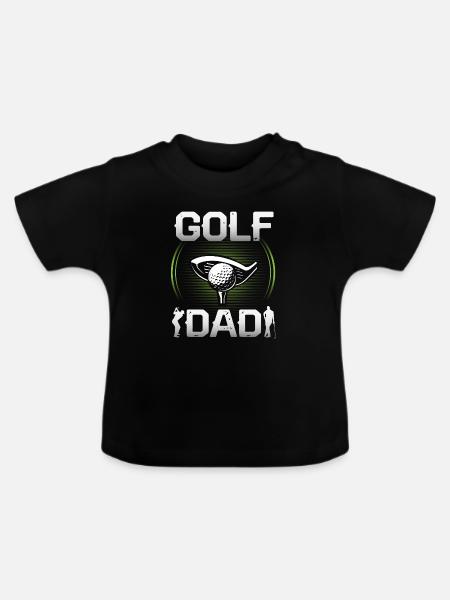 Golf Papa - Baby Bio-T-Shirt mit Rundhals - Schwarz