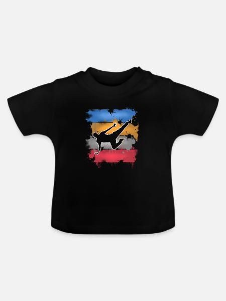 Breakdance - Baby Bio-T-Shirt mit Rundhals - Schwarz