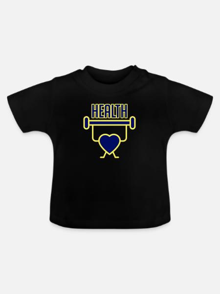 Health - Baby Bio-T-Shirt mit Rundhals - Schwarz