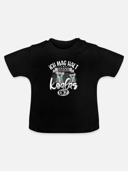 Koala - Baby Bio-T-Shirt mit Rundhals - Schwarz