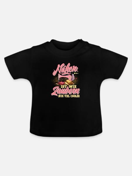 Nähen - Baby Bio-T-Shirt mit Rundhals - Schwarz