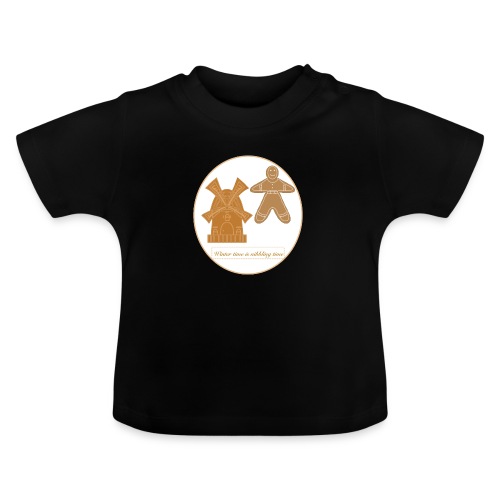winter time is nibbling time - Baby Bio-T-Shirt mit Rundhals