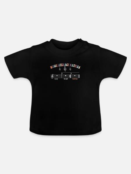 Music Literacy Matters - Baby Bio-T-Shirt mit Rundhals - Schwarz