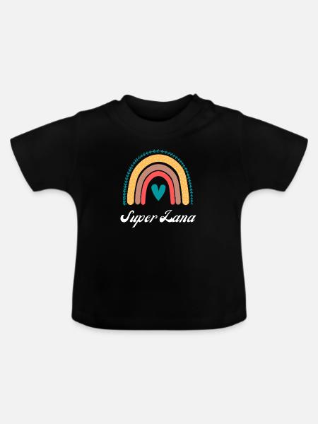 Super Lana - Baby Bio-T-Shirt mit Rundhals - Schwarz