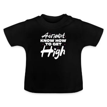 Les acrobates savent comment se défoncer - T-shirt bio col rond Bébé - noir - Devant
