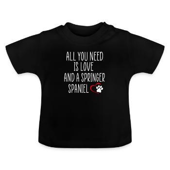 Citations de Springer spaniel - T-shirt bio col rond Bébé - noir - Devant
