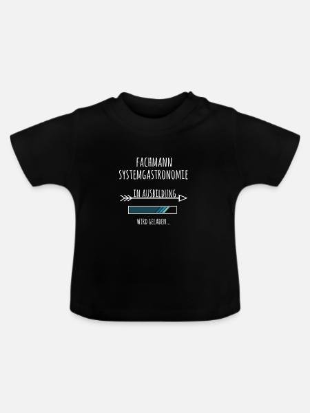 Fachmann Systemgastronomie Ausbildung Beruf - Baby Bio-T-Shirt mit Rundhals - Schwarz