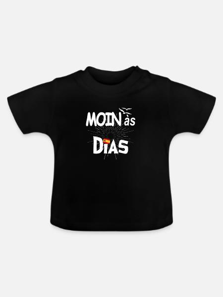 MOINas Dias - Baby Bio-T-Shirt mit Rundhals - Schwarz