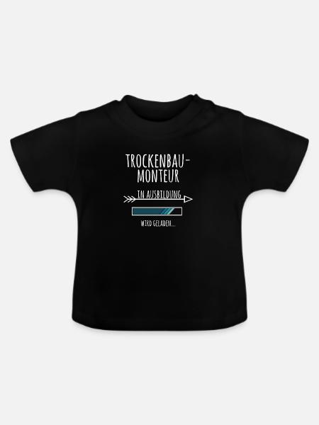Trockenbaumonteur Ausbildung Beruf Geschenk - Baby Bio-T-Shirt mit Rundhals - Schwarz
