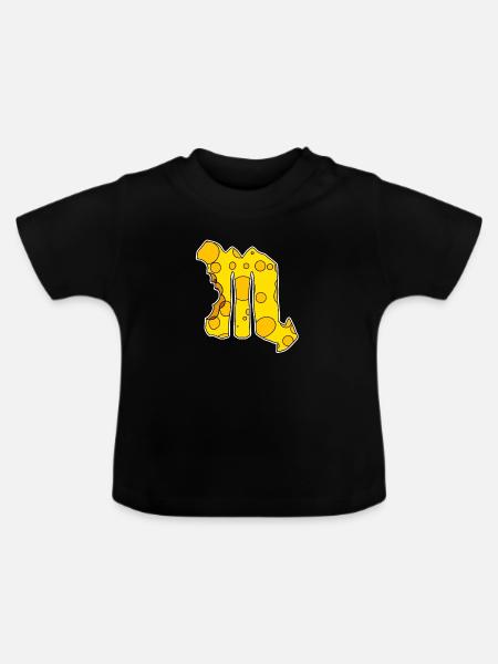 Sternzeichen Skorpion Symbol - Baby Bio-T-Shirt mit Rundhals - Schwarz