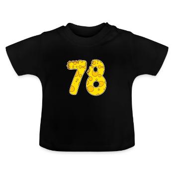 78 ans de Lustig Käse - T-shirt bio col rond Bébé - noir - Devant