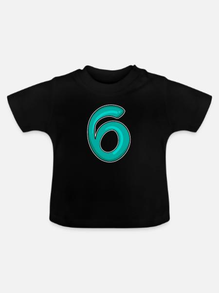 6 - Baby Bio-T-Shirt mit Rundhals - Schwarz