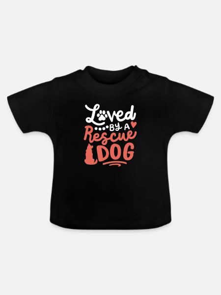 Pflegehund Pfegestelle - Baby Bio-T-Shirt mit Rundhals - Schwarz