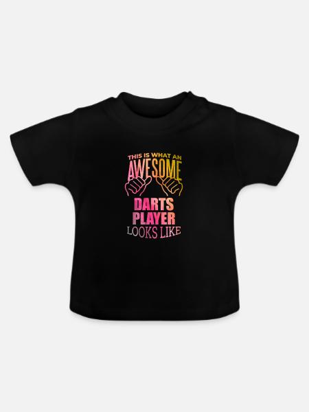 Darts Darts Darts - Baby Bio-T-Shirt mit Rundhals - Schwarz