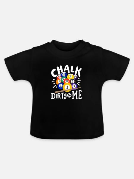 Poolspieler Billard - Baby Bio-T-Shirt mit Rundhals - Schwarz