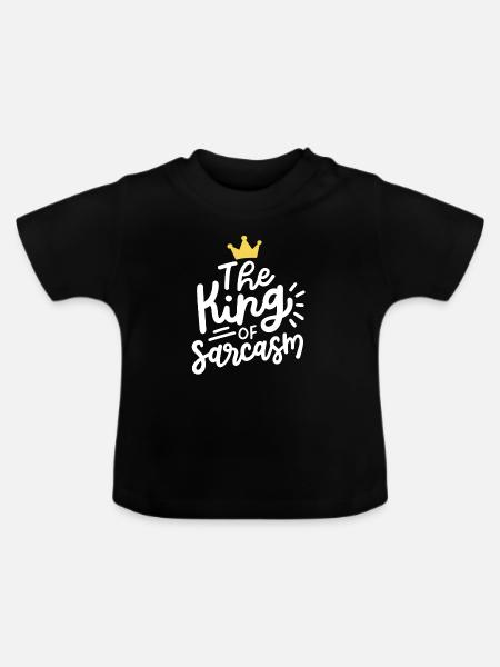 Sarkasmus sarkastisch - Baby Bio-T-Shirt mit Rundhals - Schwarz