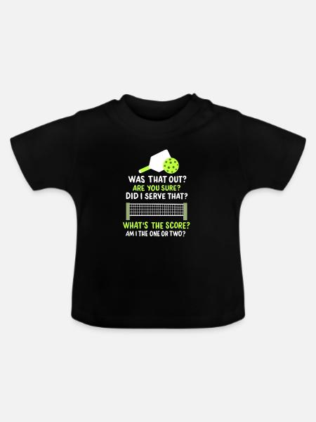 Pickleball-Spieler Paddleball - Baby Bio-T-Shirt mit Rundhals - Schwarz