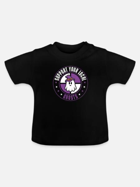 Ghosts - Baby Bio-T-Shirt mit Rundhals - Schwarz
