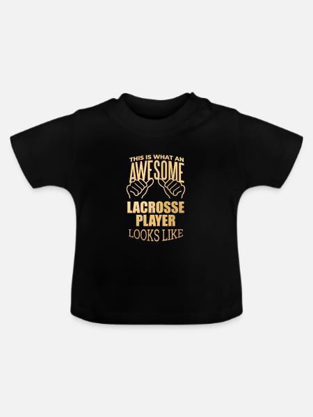 Lacrosse Lacrosse Lacrosse - Baby Bio-T-Shirt mit Rundhals - Schwarz