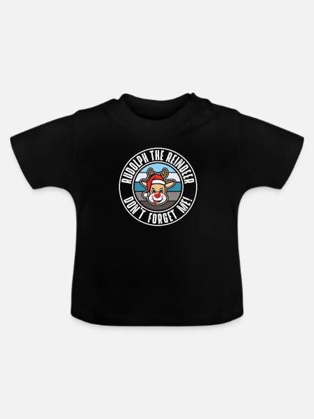 Rudolph - Baby Bio-T-Shirt mit Rundhals - Schwarz