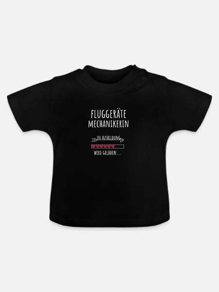 Fluggerätemechanikerin Ausbildung Beruf Geschenk - Baby Bio-T-Shirt mit Rundhals - Schwarz