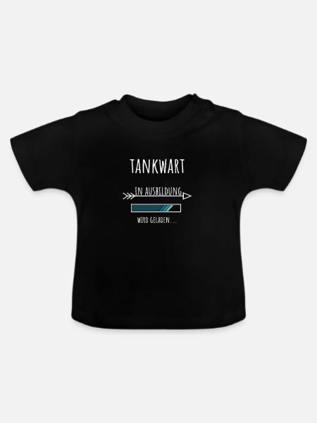 Tankwart Ausbildung Beruf Geschenk - Baby Bio-T-Shirt mit Rundhals - Schwarz